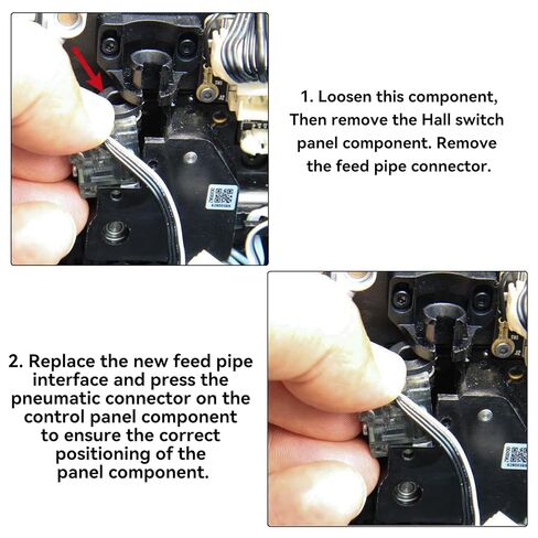 5-Pack 4mm Black Bowden Tube Clamp for Bambu Lab X1/P1/A1 Series - Extruder Feed Tube Connector Replacement for Hall Sensor Plate - Prevent Feed Pipe from Clogging in Kuwait