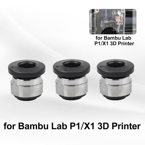 5-Pack 4mm Black Bowden Tube Clamp for Bambu Lab X1/P1/A1 Series - Extruder Feed Tube Connector Replacement for Hall Sensor Plate - Prevent Feed Pipe from Clogging in Kuwait