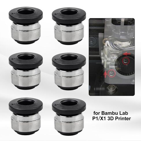 5-Pack 4mm Black Bowden Tube Clamp for Bambu Lab X1/P1/A1 Series - Extruder Feed Tube Connector Replacement for Hall Sensor Plate - Prevent Feed Pipe from Clogging in Kuwait