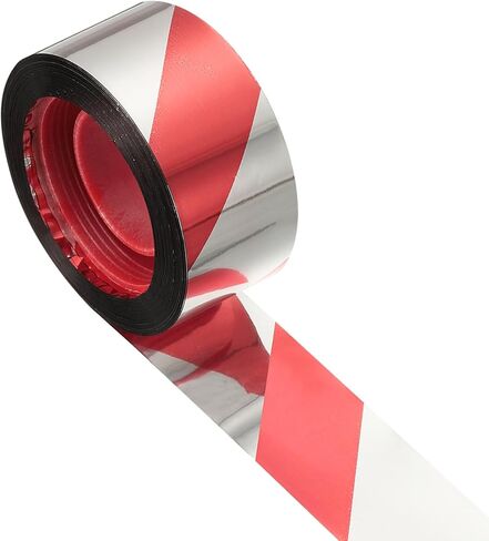 MECCANIXITY 328ft Long 2" Wide Red Dual Side Reflective Holographic Flash Bird Scare Tape Ribbon to Keep Birds Away, Hang Tie on Garden Farm Orchards Balcony Patio Yard Fence in Saudi Arabia