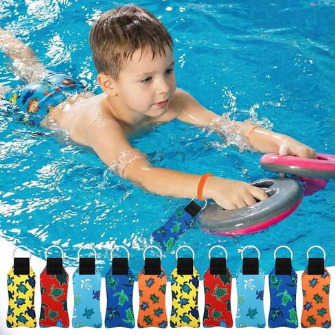Riceshoot 10 Pcs Floating Keychain Neoprene Turtle Pocket Size Floats 10 Keys High Visibility Colors Waterproof Key Float for Paddleboarding Boating Fishing Kayak Surfing Sailing Outdoor Water Sports in Saudi Arabia