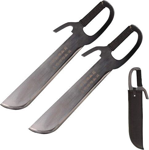 Gashang SV Chinese Martial Arts Double Fork Knife - Southern Style Short Wing Chun Practice Sword, 20.9 Inch with Nylon Protective Bag in Kuwait