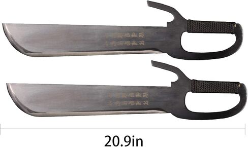 Gashang SV Chinese Martial Arts Double Fork Knife - Southern Style Short Wing Chun Practice Sword, 20.9 Inch with Nylon Protective Bag in Kuwait