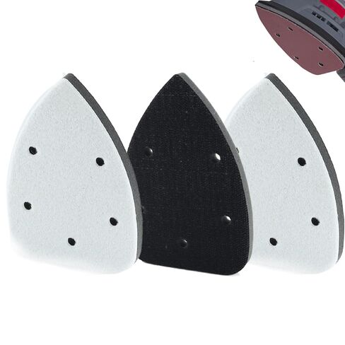 3 قطع من لوحة واجهة الصنفرة بتفاصيل الماوس 140 مم × 90 مم 6 فتحات من الفوم لصنفرة الفأرة ووسادة دعم من ورق الصنفرة مع دعم بخطاف وحلقة متوافقة مع ماكينة Ryobi Sander in Kuwait