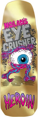 Heroin Skateboard Deck Nolan Houghton Eye Crusher Gold 10" x 30.85" with Grip in Saudi Arabia