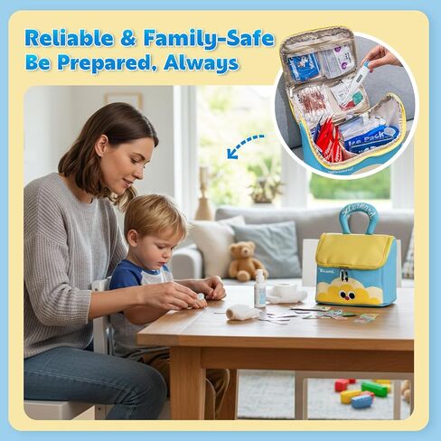StBernard Guardian Cottage First Aid Kit, Home Medical Kit with Cute Bandages, Triple Antibiotic for Daily Boo-Boos, Suits for Home, School, Dorm, Car in Saudi Arabia