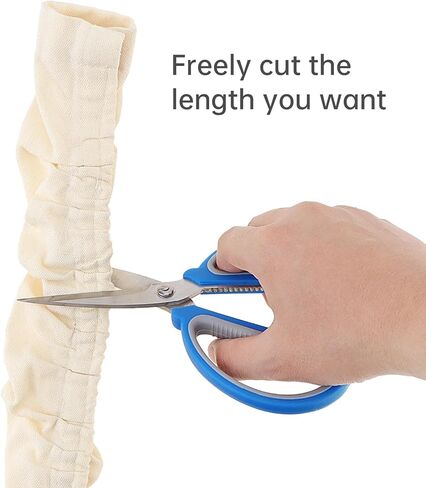 RTNLIT 4 Feet Fabric Cord Cover, Chandelier Chain Cable Sleeve for Lighting Wires, Swing Chains Decorative, Cables Management & Hider (Beige, Pack of 2) in Kuwait