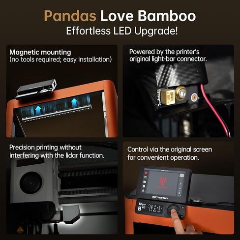 BIQU Panda Lux LED Light Upgrade Kit for Bambu-Lab P1S P1P X1C X1E 3D Printers in Saudi Arabia