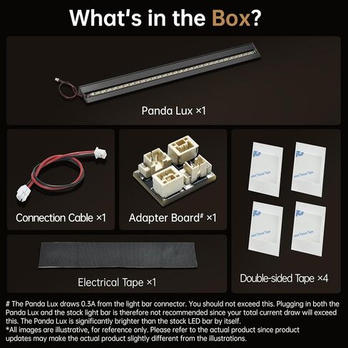 BIQU Panda Lux LED Light Upgrade Kit for Bambu-Lab P1S P1P X1C X1E 3D Printers in Saudi Arabia