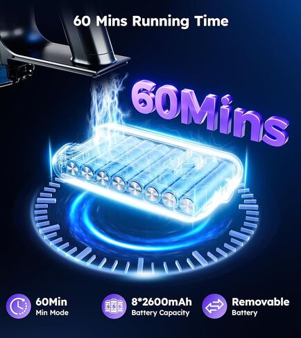 مكنسة كهربائية لاسلكية، مكنسة كهربائية مطورة بقدرة 550 وات 45 كيلو باسكال 60 دقيقة للمنزل، مكنسة كهربائية قائمة بذاتها مع شاشة LED، مكنسة كهربائية لاسلكية خفيفة الوزن مضادة للتشابك 8 في 1 لسجاد شعر الحيوانات الأليفة والأرضيات الصلبة in Kuwait