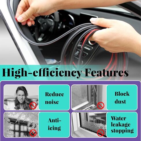 26FT 0.75 بوصة × 0.375 بوصة شريط ختم الباب على شكل حرف D، شريط إغلاق مطاطي على شكل حرف D EPDM ذاتي اللصق لباب المنزل، المرآب، عربة سكن متنقلة، شاحنة، سيارات، نافذة، قارب، فتحة بحرية in Kuwait