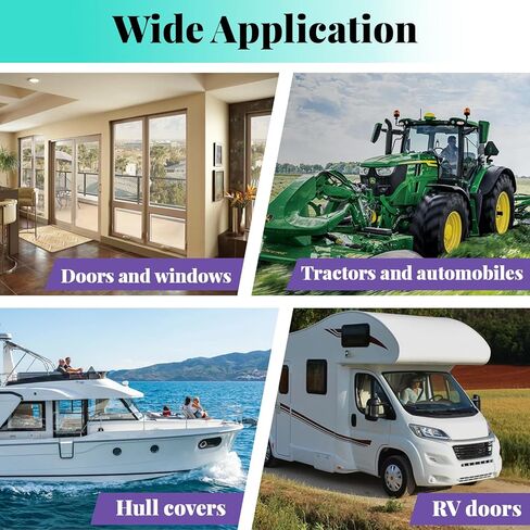 26FT 0.75 بوصة × 0.375 بوصة شريط ختم الباب على شكل حرف D، شريط إغلاق مطاطي على شكل حرف D EPDM ذاتي اللصق لباب المنزل، المرآب، عربة سكن متنقلة، شاحنة، سيارات، نافذة، قارب، فتحة بحرية in Kuwait