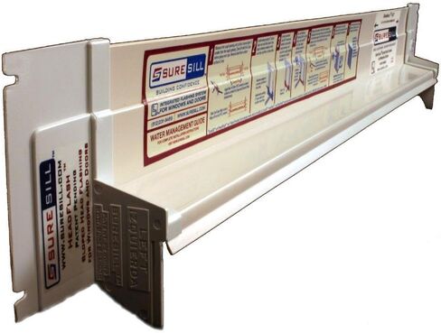 1-3/8 بوصة × 84 بوصة. وميض رأس مائل PVC أبيض لتركيب الأبواب والنوافذ والوميض (عبوة كاملة) in Saudi Arabia