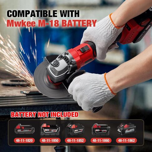 Angle Grinder Cordless for Dewalt 20v Max Battery, Brushless, Cordless Grinder 4 1/2", Variable Speed, Electric Power 20v Angle Grinder Tool for Grinding Cutting Polishing (Battery Not Included) in Saudi Arabia