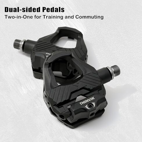 Thinvik Dual Sided Clipless Pedals for SPD-SL, 3 Bearings Road Bike & Flat Platform Pedals, Bicycle Pedals with Cleats Set for Shimano SPD-SL System in Saudi Arabia