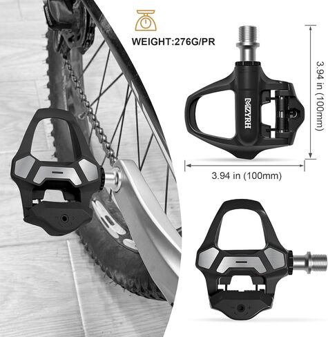 MZYRH Road Bike Pedals,9/16" Lightweight Nylon Clipless Pedals with Cleats Set Compatible with SPD-SL System in Kuwait