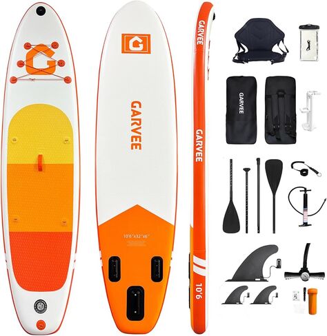 Inflatable Stand Up Paddle Board 10' 6" with Premium SUP Paddle Board Accessories, Wide Stable Design, Non-Slip Comfort Deck for Youth & Adults in Kuwait