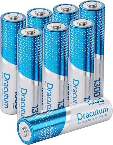 بطاريات ليثيوم قابلة لإعادة الشحن AA وAAA مع شاحن، 4 3600 مللي واط في الساعة AA و4 1300 مللي واط في الساعة AAA ليثيوم بيلاس قابلة لإعادة الشحن مع جهد ثابت 1.5 فولت، أكثر من 2000 دورة، بطارية طويلة الأمد قابلة لإعادة الشحن in Kuwait