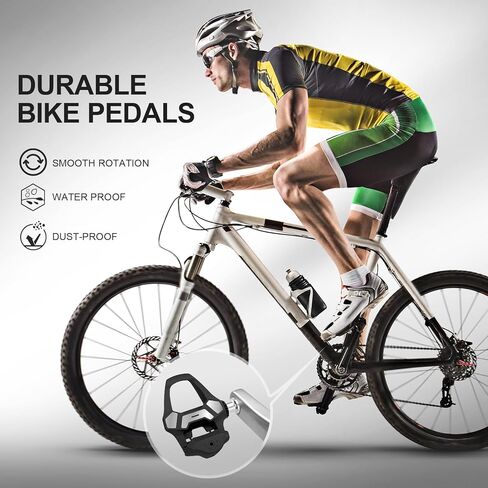 MZYRH Road Bike Pedals,9/16" Lightweight Nylon Clipless Pedals with Cleats Set Compatible with SPD-SL System in Kuwait