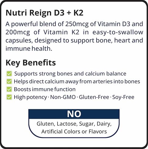 Vitamin D3 + K2, 10,000 IU D3, 200 mcg K2, 90 Capsules in Saudi Arabia