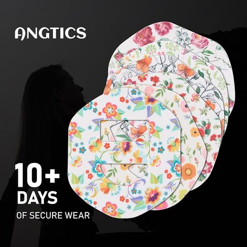 ANGTICS Omnipod 5 بقع مقاومة للماء، 30 قطعة من الرقع اللاصقة المقطوعة مسبقًا لـ Omnipod 5، أغطية مستشعر CGM خالية من اللاتكس ولا تسبب الحساسية، تدوم طويلاً 10 أيام + رقعة مستشعر الجلوكوز (زهور الباستيل) in Kuwait