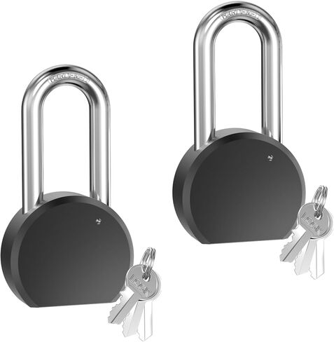 4 عبوات من أقفال الكروم غير اللامعة ذات المفاتيح على حد سواء، 2.5 بوصة (65 مم) قفل خارجي من الفولاذ الصلب عالي التحمل، تكبل فولاذي مقوى عالي الأمان للبوابات والأسوار ووحدات التخزين وصناديق الأدوات in Kuwait