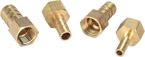 Brass Hose Fitting 6/8/10/12/14/16/19mm Barb Tail 1/8" 1/4" 3/8" 1/2" 3/4" 1" Standard Pipe Thread Female Thread Copper Coupler Adapter Connector(12-04) in Saudi Arabia
