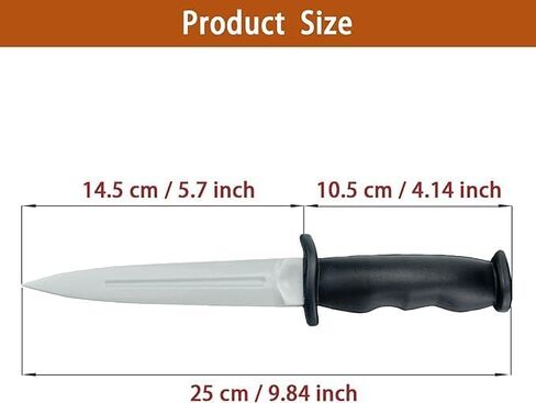 سكين تدريب مطاطي واقعي مقاس 9.8 بوصة - دعامة خنجر آمنة للفنون القتالية والحفلات التنكرية والقتال على المسرح | سكين مزيف مرن للأزياء التنكرية ولعب القتال والتمرين التكتيكي، 5 قطع in Kuwait