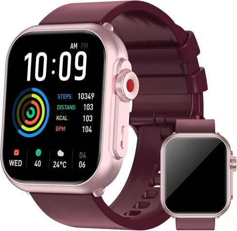 Smart Watch for Men Women, 1000mAh Battery 100-Day Standby Time, 1.85" HD Screen Fitness Tracker, 110+ Sport Modes, IP68 Waterproof, Heart Rate/Sleep Monitor, Fitness Watch for Android/iOS (Black) in Kuwait