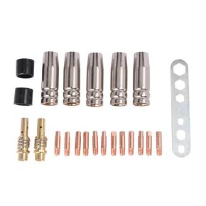 22PCS Welding Nozzles Set with 0.9mm Tips Copper MIG MAG Accessories for AK15 MB15 Torches in Saudi Arabia