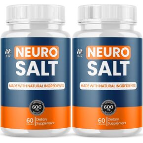 (عبوتان) كبسولات الملح العصبي، حبوب الملح العصبي مع جميع المكونات الطبيعية، كبسولات الملح العصبي المتقدمة تركيبة مكملة للصحة والعافية بشكل عام مع فيتامينات متعددة القوة القصوى (120 كبسولة) in Kuwait