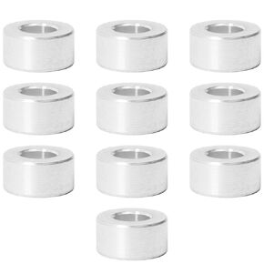10 قطع فواصل ألومنيوم M6، فاصل معدني ألومنيوم مستدير 6.2 مم ID x 12 مم OD x 6 مم L سمك برغي المواجهة لمسامير M6 فضية in Kuwait