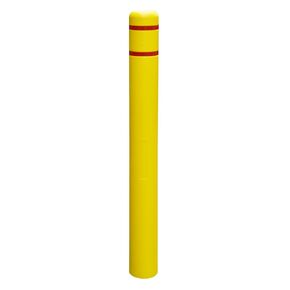 غطاء OrangeStar Bollard مقاس 4 بوصة × 46 بوصة أصفر مع 2 أطواق عاكسة للضوء، غطاء أمان شديد التحمل مقاوم للطقس لموقف السيارات، وأعمدة الأمان، وحواجز المرور، والحماية الصناعية، عبوة واحدة in Kuwait