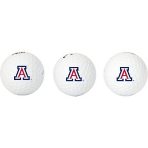 مجموعة من 3 كرات جولف من Desert Cactus University of Arizona - UA Wildcats كاملة الألوان بثلاثة ألوان - إكسسوار الفريق الرياضي المرخص رسميًا (التصميم A) in Kuwait