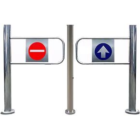 بوابة متأرجحة أوتوماتيكية لمدخل السوبر ماركت، باب أمان للاستيراد/التصدير، بوابة إغلاق المستودع، التحكم في الوصول إلى المتجر (110 × 100 سم) in Kuwait