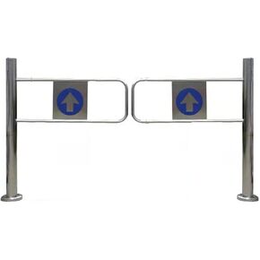 بوابة متأرجحة ارتدادية أوتوماتيكية - باب أمان من الفولاذ المقاوم للصدأ مقاس 52 بوصة لمحلات السوبر ماركت والمكتبات والمتاجر - حل وصول محمّل بنابض وإغلاق تلقائي ومتين وآمن in Kuwait