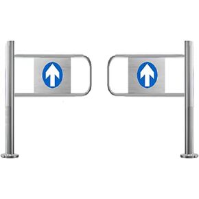 بوابة متأرجحة أوتوماتيكية - إغلاق بنابض، باب متين من الفولاذ المقاوم للصدأ باتجاه واحد للمتجر والفناء والمستودع - جهاز دخول وخروج آمن (1.5 × 1 م) in Kuwait