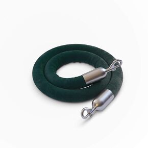 Montour Line Heavy-Duty Velvet Stanchion Rope Cotton Core, Standard Colors, Post Queue Barrier for Movie Theaters, Grand Openings(4 ft, Black Rope with Polished Brass Snap Ends) in Saudi Arabia