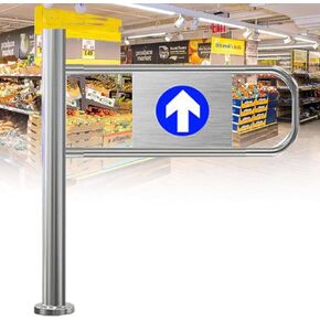 بوابة متأرجحة أوتوماتيكية مع ميزة الارتداد، باب يدوي للمشاة بزاوية 90 درجة، بوابة دخول في اتجاه واحد لمحلات السوبر ماركت والمصانع والحدائق - الجانب الأيمن، 60 × 100 سم in Kuwait