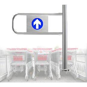 بوابة أرجوحة أمان من الفولاذ المقاوم للصدأ شديدة التحمل، إغلاق تلقائي بنابض للتحكم في وصول المشاة، متينة للاستخدام في المتجر والمستودعات (يمين، 50 × 100 سم) in Kuwait