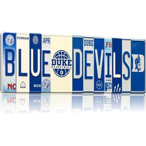 Duke Blue Devils License Plate Sign - Metal Wall Art 16x6 Inch Aluminum - Royal Blue White - ACC Fan Cave Dorm Room Decor - UV-Resistant Ready to Hang College Basketball Wall Sign in Saudi Arabia