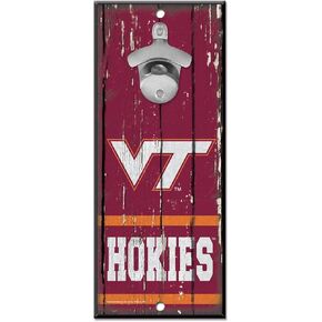 فتاحة زجاجات WinCraft NCAA Virginia Tech Hokies فتاحة زجاجات 5x11 فتاحة زجاجات لافتة خشبية، ألوان الفريق، 5 بوصة × 11 بوصة in Kuwait