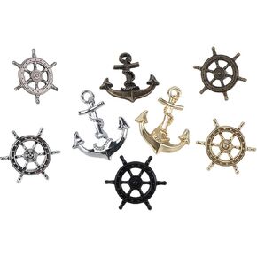 الرجعية السفينة مقبض الأثاث الأجهزة خزانة الدفة عجلة القيادة درج 5 قطعة (6133-كروم) in Kuwait