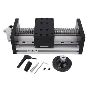مشغل حركة L مع عجلة يدوية، مشغل حركة CNC L S، محاور 100 مم ke X Y، مشغل ألومنيوم y L مع فتحات تثبيت M5 للأدوات الصناعية in Kuwait