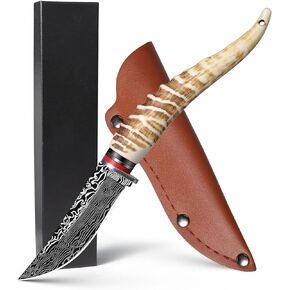 Plys Fixed blade knife with leather sheath, Handmade Forged Stainless steel,Outdoor camping,survival,Hunting knife Gifts for Men in Saudi Arabia