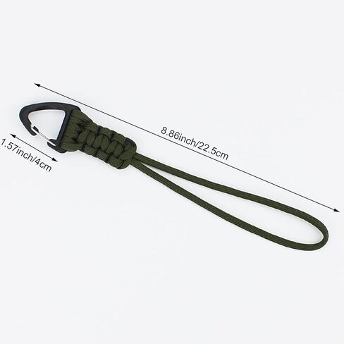 6PCS Tactical Paracord Keychain Lanyard with Triangle Buckle, Multicolor Carabiner Clips for Outdoor Survival, Camping, Backpack in Saudi Arabia