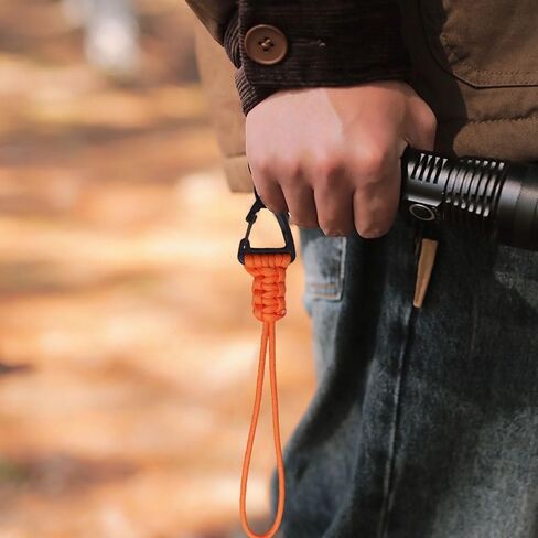 6PCS Tactical Paracord Keychain Lanyard with Triangle Buckle, Multicolor Carabiner Clips for Outdoor Survival, Camping, Backpack in Saudi Arabia