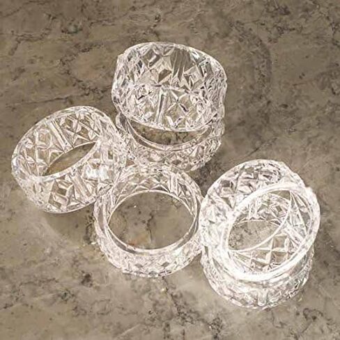 Clear Acrylic Napkin Rings | 12 Napkin Rings in Kuwait