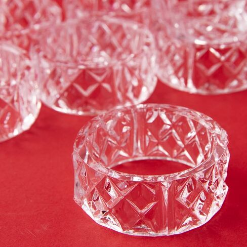 Clear Acrylic Napkin Rings | 12 Napkin Rings in Kuwait