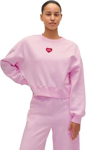 GAP Women's Logo Relaxed Cropped Pullover in Saudi Arabia
